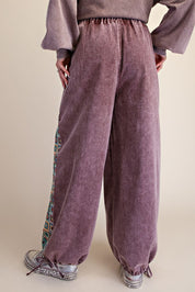 Mosaic Jacquard Print Mix Washed Twill Pants - Westly