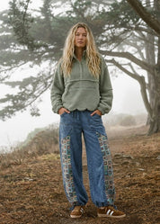 Mosaic Jacquard Print Mix Washed Twill Pants - Westly