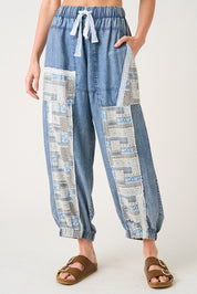 Mulholland Lace Patchwork Tencel Joggers - Westly