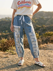 Mulholland Lace Patchwork Tencel Joggers - Westly