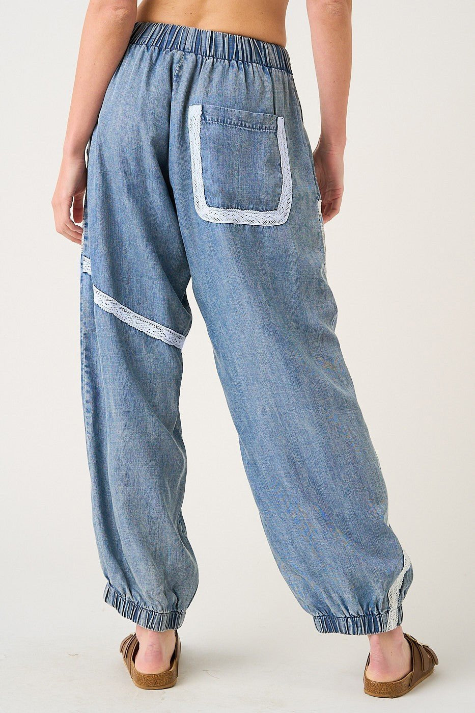 Mulholland Lace Patchwork Tencel Joggers - Westly