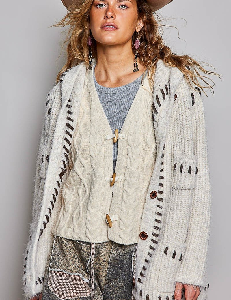 Needle & Thread Hooded Knit Cardigan - Westly