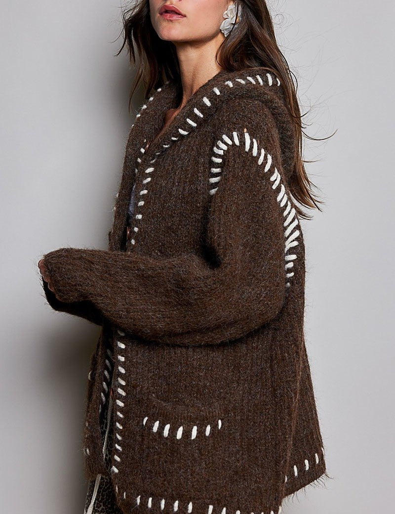 Needle & Thread Hooded Knit Cardigan - Westly