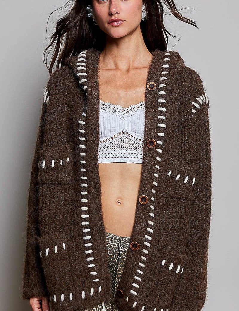 Needle & Thread Hooded Knit Cardigan - Westly