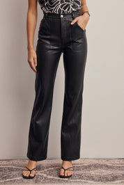 Nightfall Faux Leather Straight Leg Pants - Westly