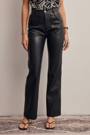 Nightfall Faux Leather Straight Leg Pants - Westly