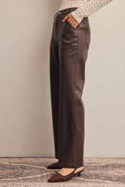 Nightfall Faux Leather Straight Leg Pants - Westly