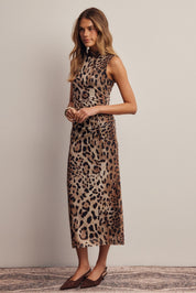 Nighttide Leopard Mesh Midi Dress - Westly