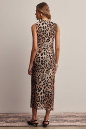 Nighttide Leopard Mesh Midi Dress - Westly