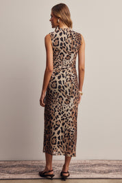 Nighttide Leopard Mesh Midi Dress in Leopard, photo 11