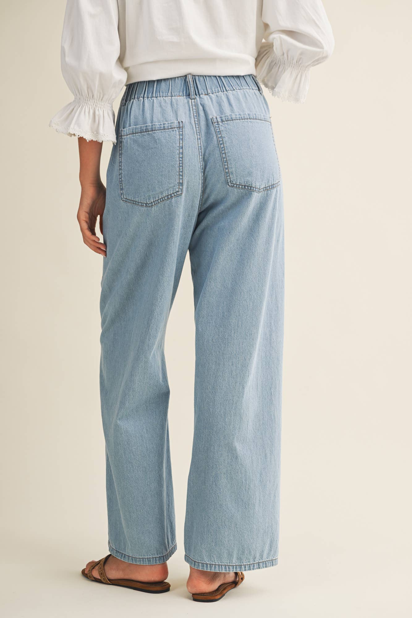 Noa High - Waist Drawstring Wide Leg Jean - Westly