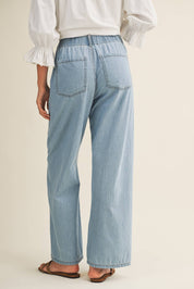 Noa High - Waist Drawstring Wide Leg Jean - Westly