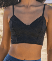 Noir Lace Longline Corset Bralette - Westly
