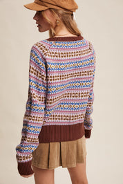 Nordhaven Fair Isle Sweater - Brown Multi
