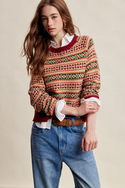 Nordhaven Fair Isle Sweater - Red Multi