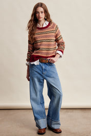 Nordhaven Fair Isle Sweater - Red Multi