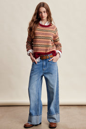 Nordhaven Fair Isle Sweater - Red Multi