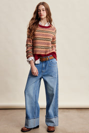 Nordhaven Fair Isle Sweater - Red Multi
