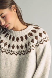 Nordic Circle Fair Isle Sweater in Cream - product photo 5