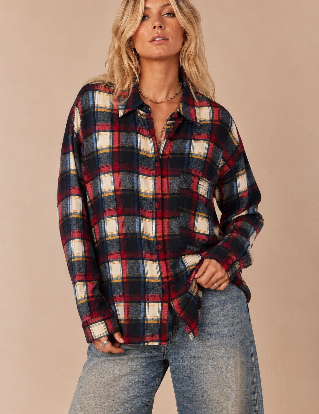 North Country Oversized Plaid Flannel Shirt - Westly