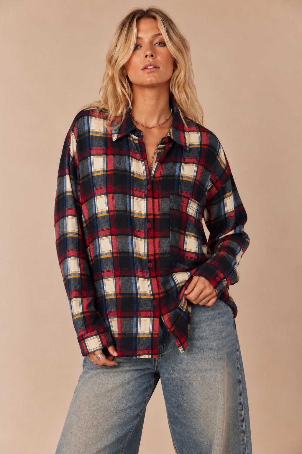 North Country Oversized Plaid Flannel Shirt - Westly