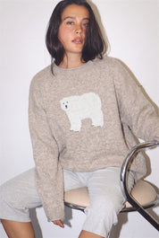Northward Polar Bear Knit Sweater - Oatmeal