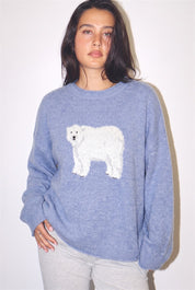 Northward Polar Bear Knit Sweater - Winter Blue