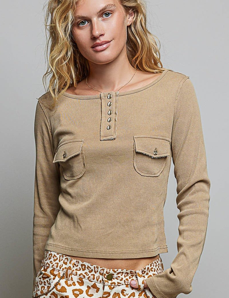 Not-So-Basic Scoopneck Henley - Westly