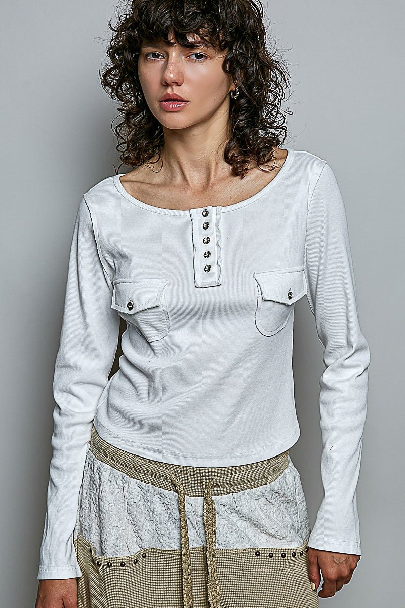 Not-So-Basic Scoopneck Henley - Westly