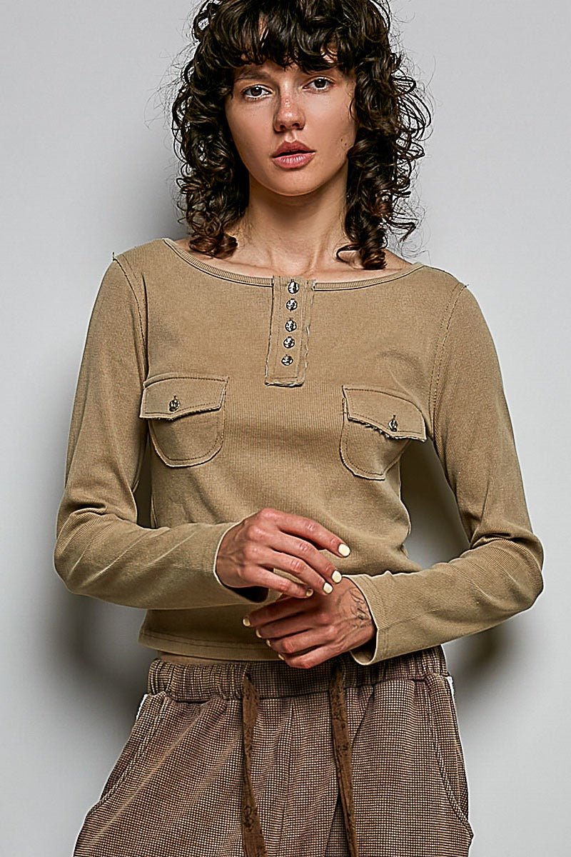 Not-So-Basic Scoopneck Henley - Westly