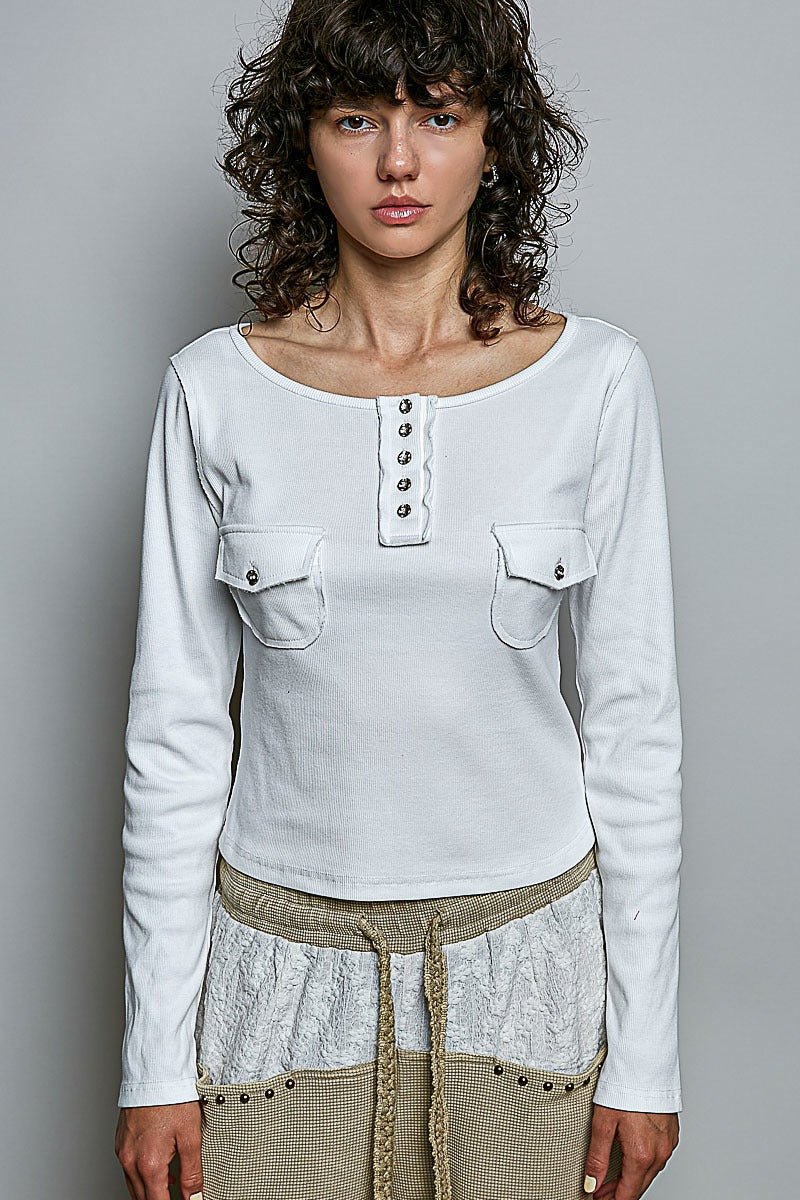 Not-So-Basic Scoopneck Henley - Westly