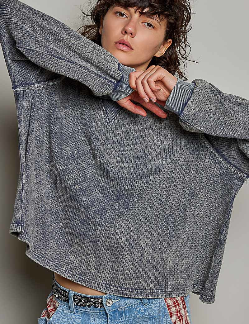 Nothing Serious Cut-And-Sew Vintage Washed Top - Westly