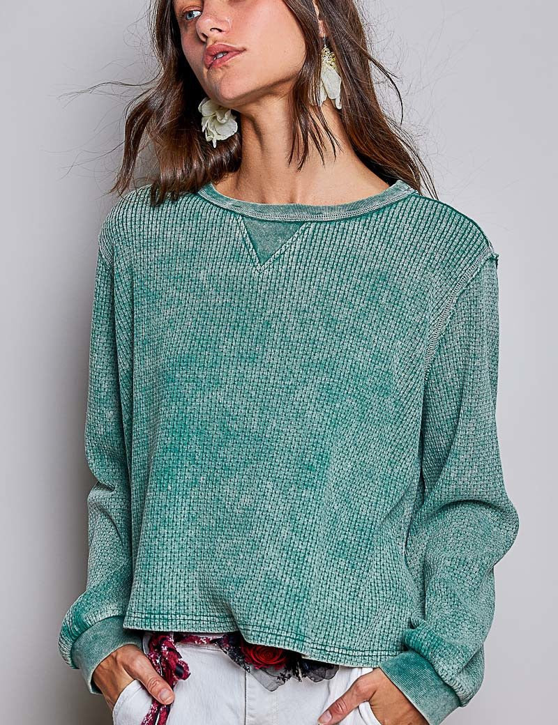 Nothing Serious Cut-And-Sew Vintage Washed Top - Westly