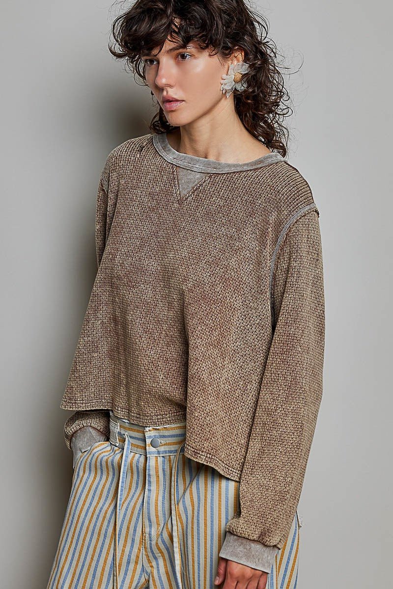 Nothing Serious Cut-And-Sew Vintage Washed Top - Westly