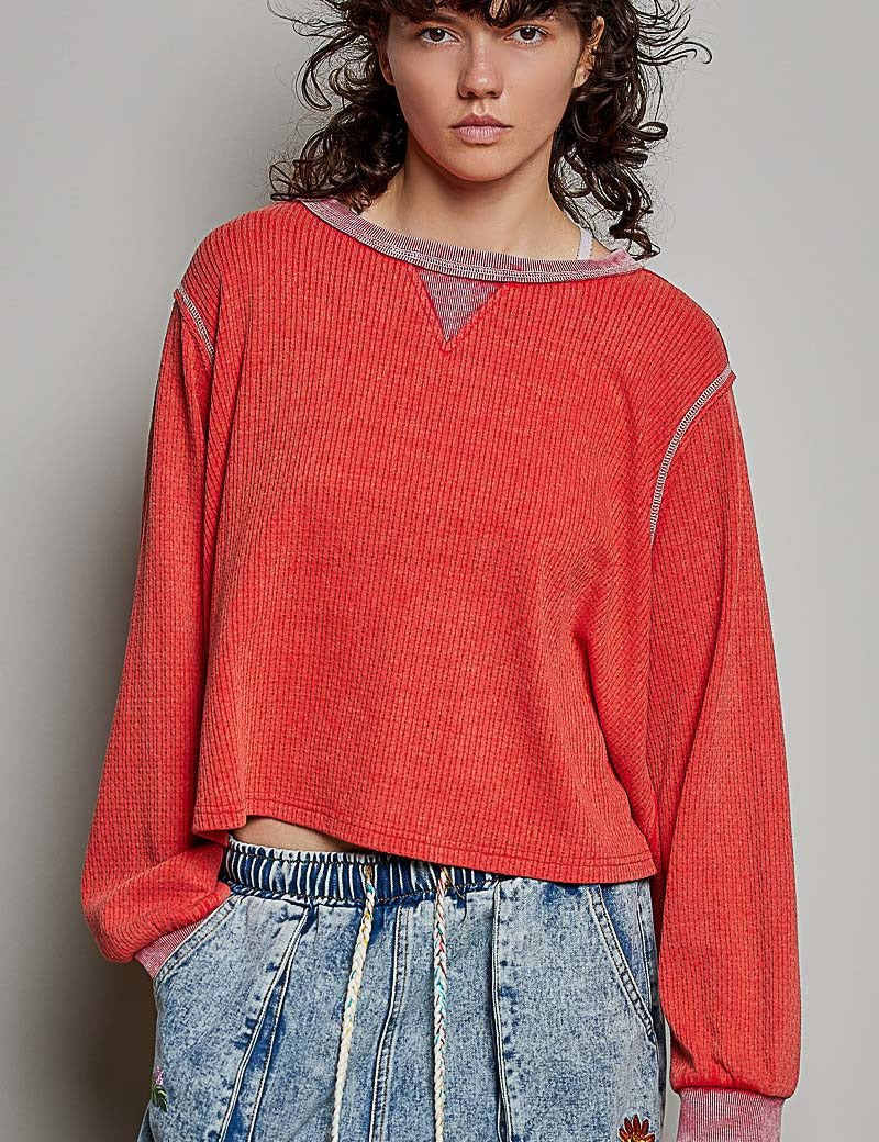 Nothing Serious Cut-And-Sew Vintage Washed Top - Westly