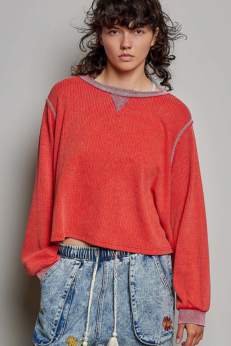 Nothing Serious Cut-And-Sew Vintage Washed Top - Westly