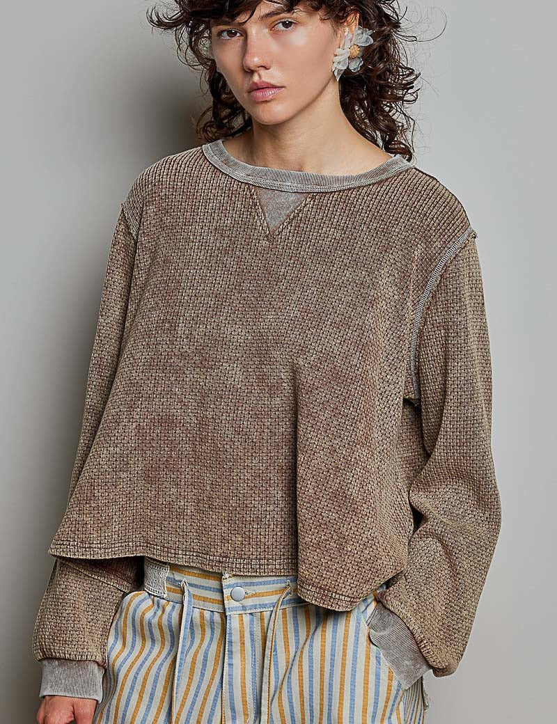 Nothing Serious Cut-And-Sew Vintage Washed Top - Westly
