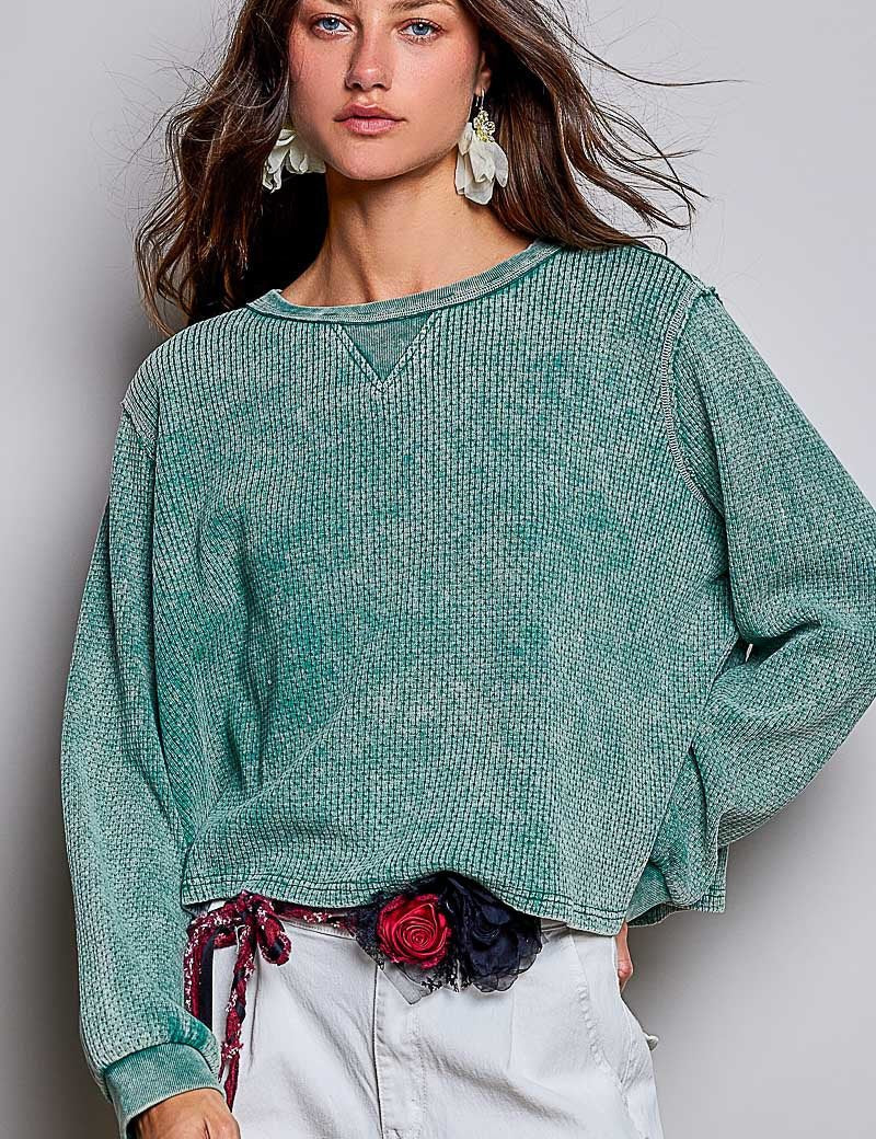 Nothing Serious Cut-And-Sew Vintage Washed Top - Westly