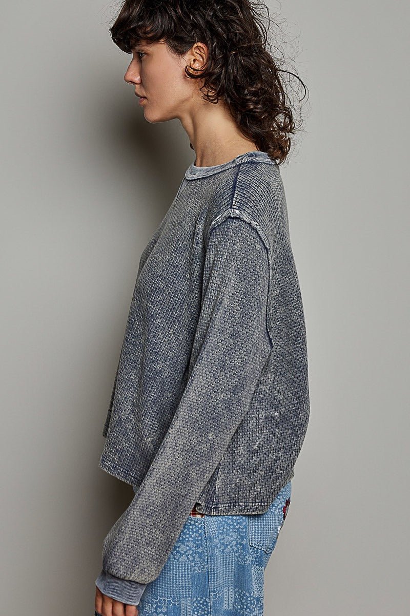 Nothing Serious Cut-And-Sew Vintage Washed Top - Westly