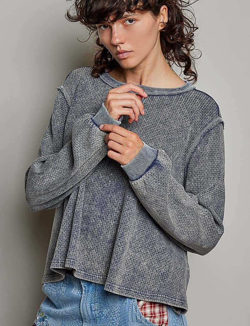 Nothing Serious Cut-And-Sew Vintage Washed Top - Westly