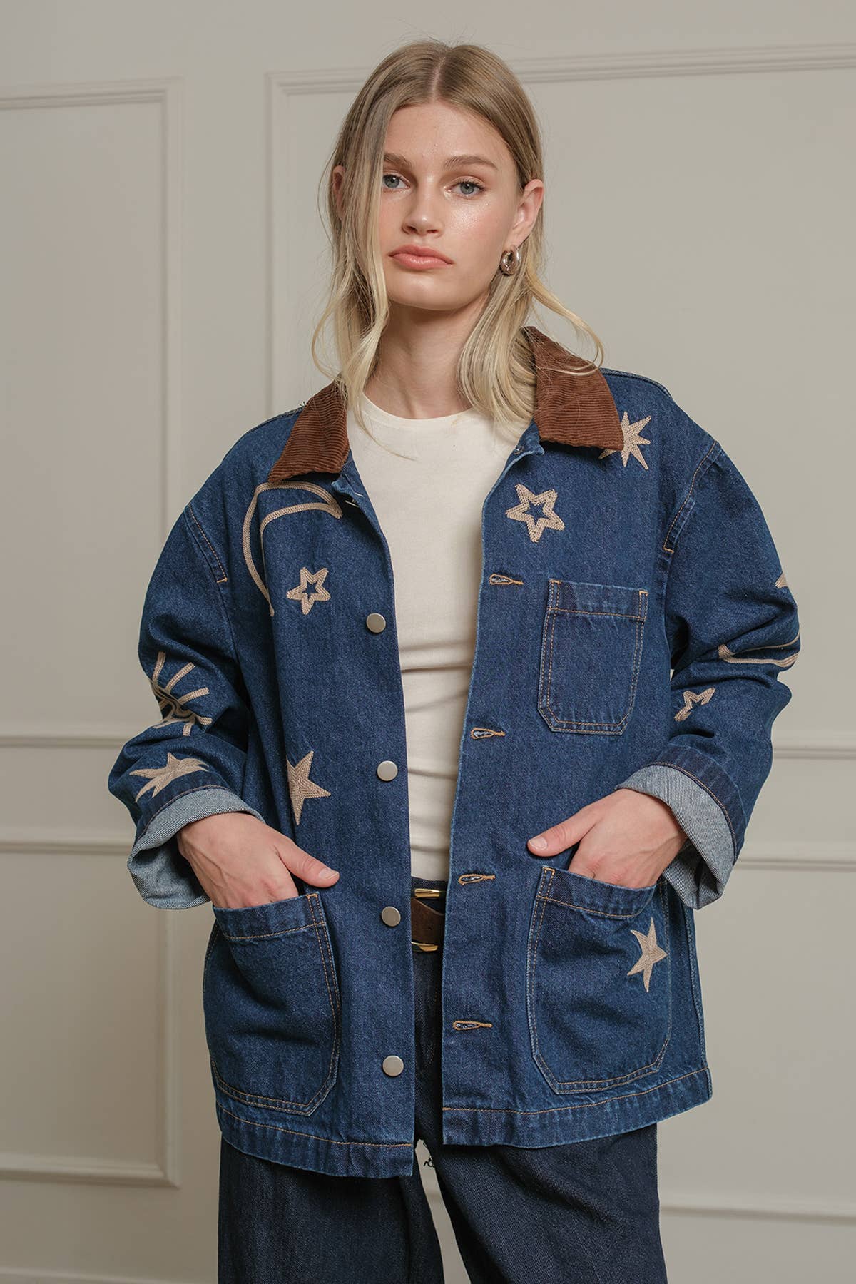 Nova Embroidered Denim Jacket - Westly