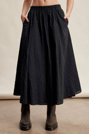 Oak Terrace Gingham Maxi Skirt in Deep Green - product photo 5