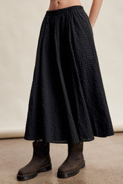 Oak Terrace Gingham Maxi Skirt in Deep Green - product photo 7