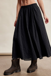 Oak Terrace Gingham Maxi Skirt in Deep Green - product photo 9