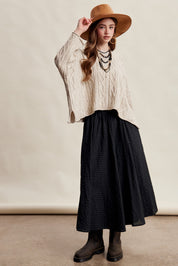 Oak Terrace Gingham Maxi Skirt in Deep Green - product photo 12