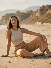 Oceanside Mineral Washed Tulip Hem Pants - Westly