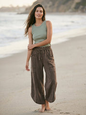 Oceanside Mineral Washed Tulip Hem Pants - Westly