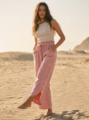 Oceanside Mineral Washed Tulip Hem Pants - Westly