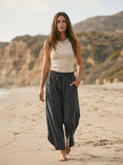 Oceanside Mineral Washed Tulip Hem Pants - Westly