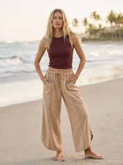 Oceanside Mineral Washed Tulip Hem Pants - Westly